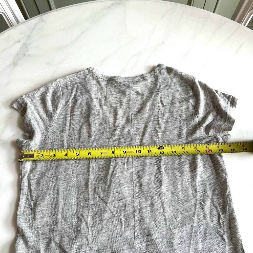 NWOT Banana Republic Linen V-Neck T-Shirt Gray Sz S - Picture 10 of 10